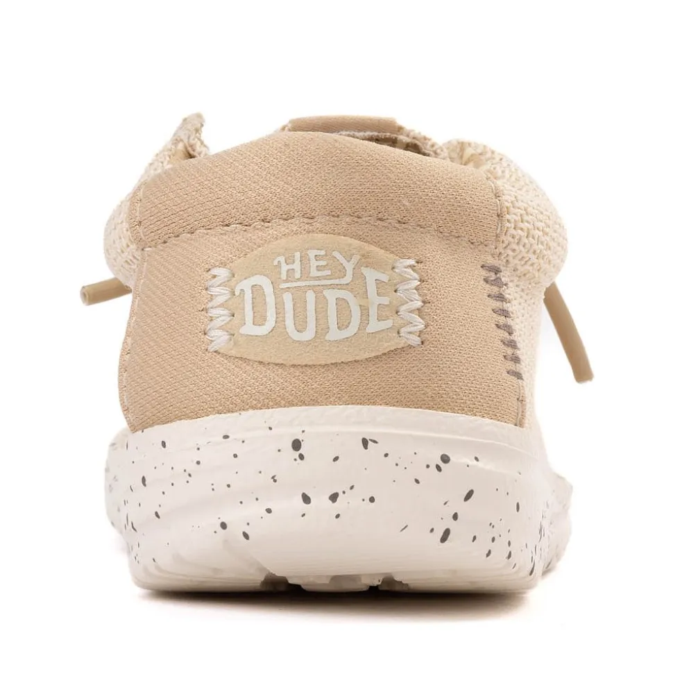 HEYDUDE Wally Stretch Sox Casual Shoe - Little Kid / Big Kid - Irish Cream