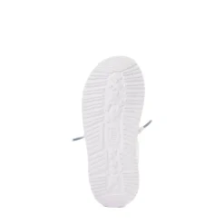 HEYDUDE Wally Summer Linen Casual Shoe - Baby / Toddler - White / Stone Grey