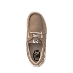 HEYDUDE Wells Classic Boat Shoe - Little Kid / Big Kid - Cognac