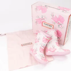 Hunter x LoveShackFancy First Classic Rain Boot - Toddler / Little Kid - Rose Beaux / Mint Pink