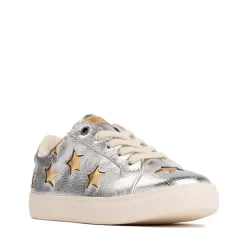 Kurt Geiger Mini Lane Star Sneaker - Little Kid / Big Kid - Silver / Gold