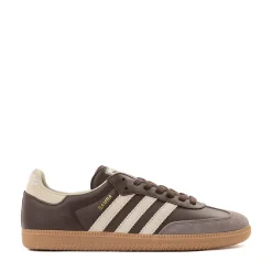 Mens adidas Samba OG Athletic Shoe - Brown / Putty Gray / Gold Metallic / Gum