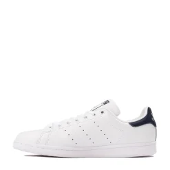 Mens adidas Stan Smith Athletic Shoe - Core White / Core White / Dark Blue