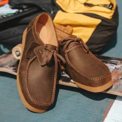 Mens Clarks Wallabee EVO Casual Shoe - Beeswax