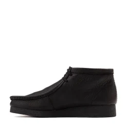 Mens Clarks Wallabee EVO Chukka Boot - Black Leather