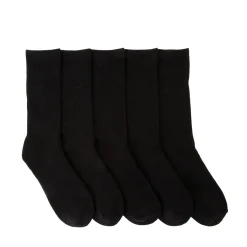 Mens Crew Socks 5 Pack - Black