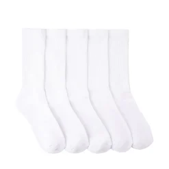 Mens Crew Socks 5 Pack - White