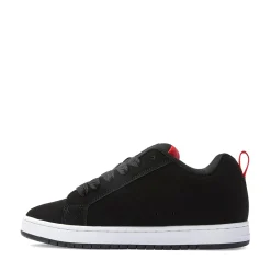 Mens DC Court Graffik Skate Shoe - Black / White / Red
