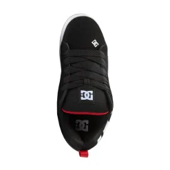 Mens DC Court Graffik Skate Shoe - Black / White / Red