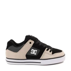 Mens DC Pure Skate Shoe - Black / Gray / Brown