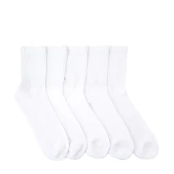 Mens Half Crew Socks 5 Pack - White