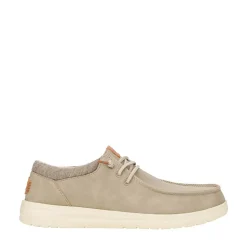 Mens HEYDUDE Paul Slip-On Casual Shoe - Taupe Grey