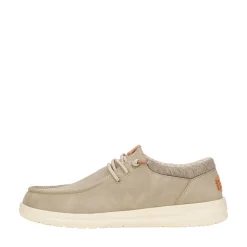 Mens HEYDUDE Paul Slip-On Casual Shoe - Taupe Grey