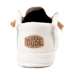 Mens HEYDUDE Wally Break Stitch Casual Shoe - Natural White
