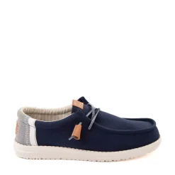 Mens HEYDUDE Wally Break Stitch Casual Shoe - Navy