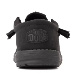 Mens HEYDUDE Wally Funk Casual Shoe - Black Monochrome
