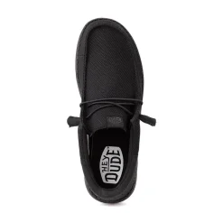 Mens HEYDUDE Wally Funk Casual Shoe - Black Monochrome