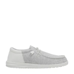 Mens HEYDUDE Wally Funk Casual Shoe - Ghosted Grey Monochrome