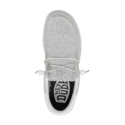 Mens HEYDUDE Wally Funk Casual Shoe - Ghosted Grey Monochrome