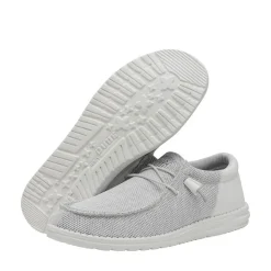 Mens HEYDUDE Wally Funk Casual Shoe - Ghosted Grey Monochrome