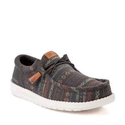 Mens HEYDUDE Wally Funk Slip-On Casual Shoe - Charcoal / Multicolor