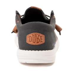 Mens HEYDUDE Wally Funk Slip-On Casual Shoe - Charcoal / Multicolor