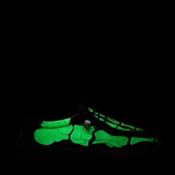 Mens HEYDUDE Wally Glow Skeleton Feet Slip-On Casual Shoe - Black