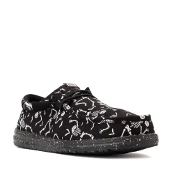 Mens HEYDUDE Wally Glow Skeleton Slip-On Casual Shoe - Black