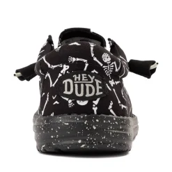 Mens HEYDUDE Wally Glow Skeleton Slip-On Casual Shoe - Black