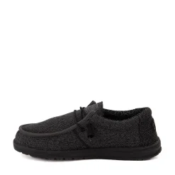 Mens HEYDUDE Wally Sox Micro Casual Shoe - Total Black