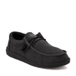 Mens HEYDUDE Wally Sox Micro Casual Shoe - Total Black