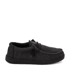 Mens HEYDUDE Wally Sox Micro Casual Shoe - Total Black