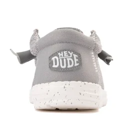 Mens HEYDUDE Wally Stretch Casual Shoe - Grey
