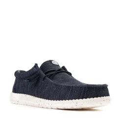 Mens HEYDUDE Wally Stretch Sox Slip-On Casual Shoe - Navy