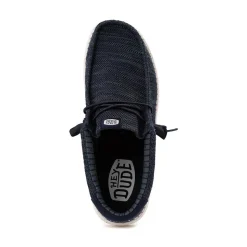 Mens HEYDUDE Wally Stretch Sox Slip-On Casual Shoe - Navy