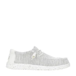 Mens HEYDUDE Wally Stretch Sox Slip-On Casual Shoe - Storm White