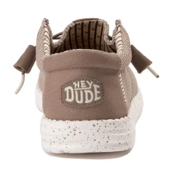 Mens HEYDUDE Wally Stretch Sox Slip-On Casual Shoe - Tan