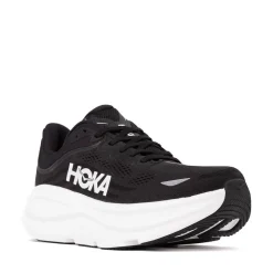 Mens HOKA Bondi 9 Running Shoe - Black / White