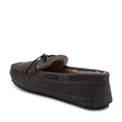 Mens Minnetonka Casey Slipper - Charcoal