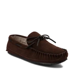 Mens Minnetonka Casey Slipper - Chocolate