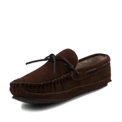Mens Minnetonka Casey Slipper - Chocolate