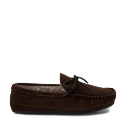 Mens Minnetonka Casey Slipper - Chocolate