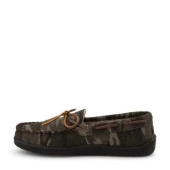 Mens Minnetonka Pile Lined Hardsole Slipper - Camo