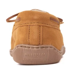 Mens Minnetonka Sheepskin Hardsole Slipper - Golden Tan