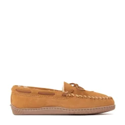 Mens Minnetonka Sheepskin Hardsole Slipper - Golden Tan