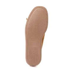Mens Minnetonka Sheepskin Hardsole Slipper - Golden Tan