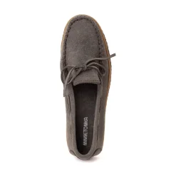 Mens Minnetonka Tie Tread Moccasin - Grey