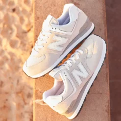 Mens New Balance 574 Athletic Shoe - Nimbus Cloud / White
