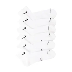 Mens Nike Everyday Elevated Ankle Socks 6 Pack - White