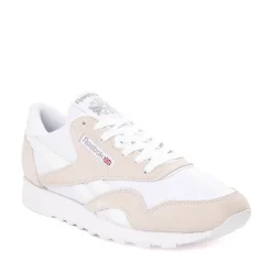 Mens Reebok Classic Nylon Athletic Shoe - White / White